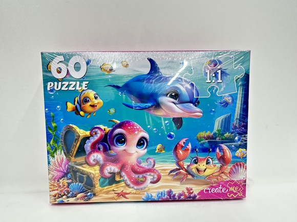 ПАЗЛЫ 60 элементов. Морские жители  П60-5990