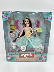 Набор "Принцесса, кукла (ручки, ножки на шарнирах) с аксессуарми, в/к 28*6,5*33 см