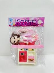 Набор "Кухня" мини-куколка 12 см, кухонная мебель, в/п 18*20*6 см